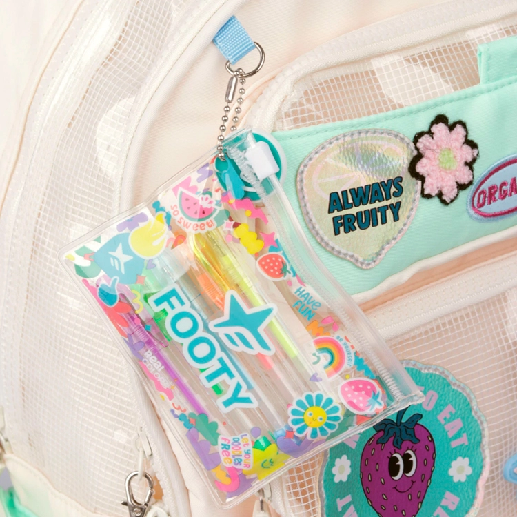 Mochila Escolar Footy 2026 Wonder Pockets Beige 18" Art.F26333